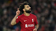 Salah marcó dos tantos en el partido