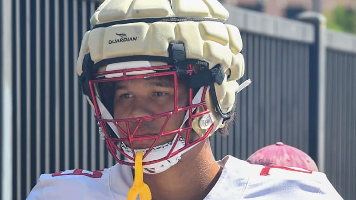 Florida State football and coaches players arrive for the 10th FSU spring football practice of the 2023 season on Tuesday, April 4, 2023.

Lucas Simmons 1 Of 1