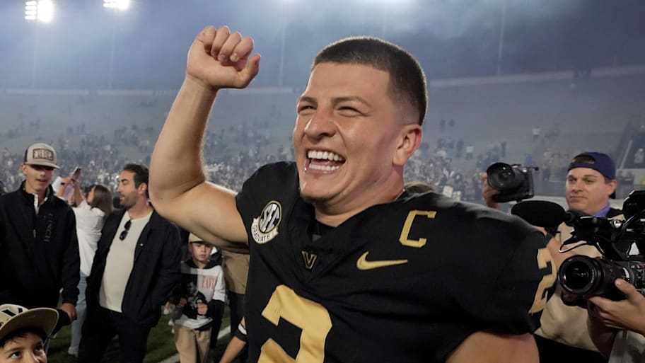 Diego Pavia celebrates