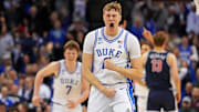 Duke forward Cooper Flagg (center) should have a big game in the Final Four. 