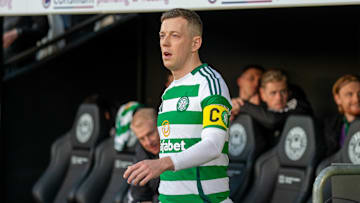 St Mirren Park, Paisley, Renfrewshire, Scotland, Scottish Premiership Football, St Mirren versus Celtic; Callum McGregor of Celtic leads his side out
