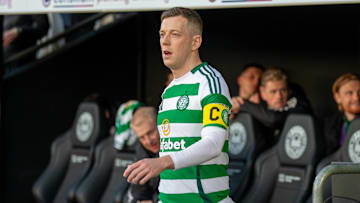 St Mirren Park, Paisley, Renfrewshire, Scotland, Scottish Premiership Football, St Mirren versus Celtic; Callum McGregor of Celtic leads his side out