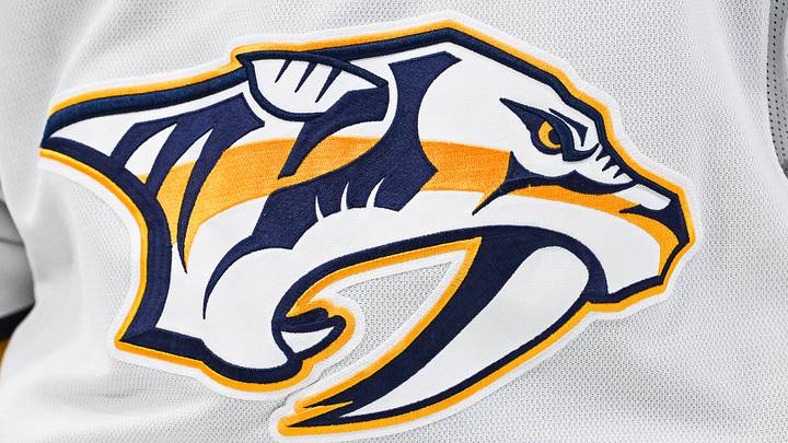Dec 5, 2024; Montreal, Quebec, CAN; View of a Nashville Predators logo on a jersey worn by a member of the team during the second period at Bell Centre. Mandatory Credit: David Kirouac-Imagn Images Dec 5, 2024; Montreal, Quebec, CAN; View of a Nashville Predators logo on a jersey worn by a member of the team during the second period at Bell Centre. Mandatory Credit: David Kirouac-Imagn Images