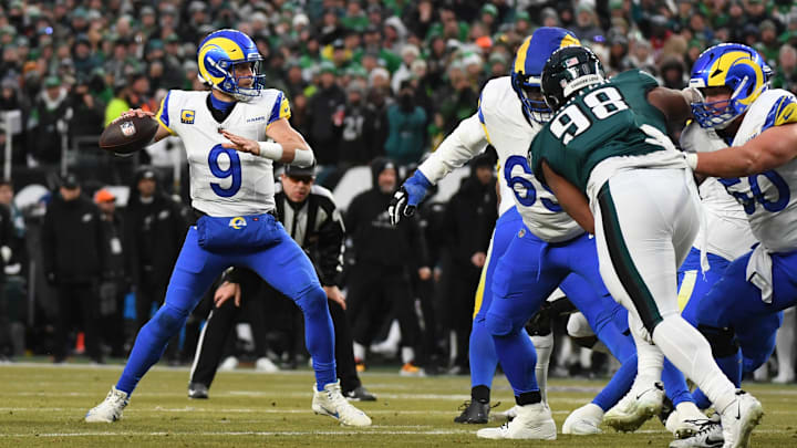 Stafford had an impressive postseason, putting on stellar performances against the Vikings and Eagles. Stafford had an impressive postseason, putting on stellar performances against the Vikings and Eagles.
