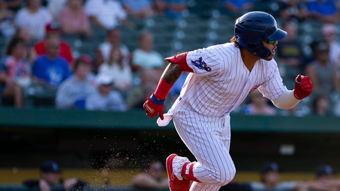 Yohendrick Pinango during the South Bend Cubs v. Lake County Captains game on Thursday, July 28, 2022.

Cubs7282022 15