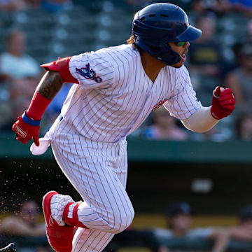 Yohendrick Pinango during the South Bend Cubs v. Lake County Captains game on Thursday, July 28, 2022.

Cubs7282022 15