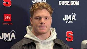 Syracuse linebacker Antoine Deslauriers addressed the media Tuesday.