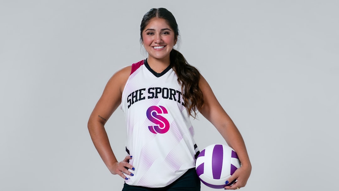 Former Husker Lexi Rodriguez wears a SheSports jersey for the new app she co-founded.