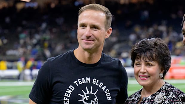 Gayle Benson and Drew Brees