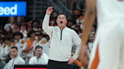 Texas Longhorns head coach Sean Miller calls to players during the second half against the Lafayette Leopards at Moody Center. 