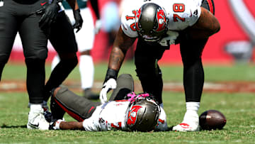 Tampa Bay Buccaneers RB Bucky Irving suffered an injury on Sunday that has head coach Todd Bowles concerned abou this status.