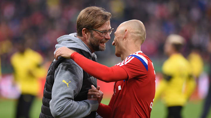Jürgen Klopp (l.) und Arjen Robben Jürgen Klopp (l.) und Arjen Robben