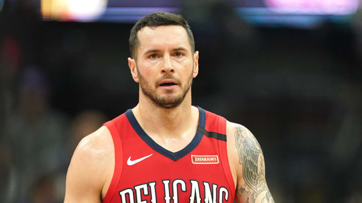 Jan 4, 2020; Sacramento, California, USA; New Orleans Pelicans guard JJ Redick (4) walks on the court during the second quarter against the Sacramento Kings at Golden 1 Center. Mandatory Credit: Darren Yamashita-USA TODAY Sports