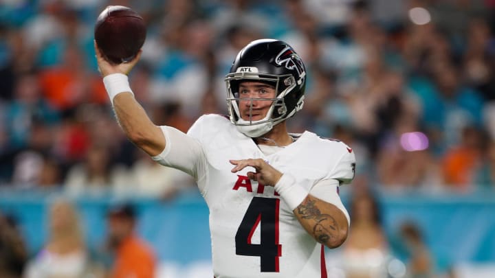 Atlanta Falcons quarterback Taylor Heinicke is in roster danger entering Tuesday's cutdown.