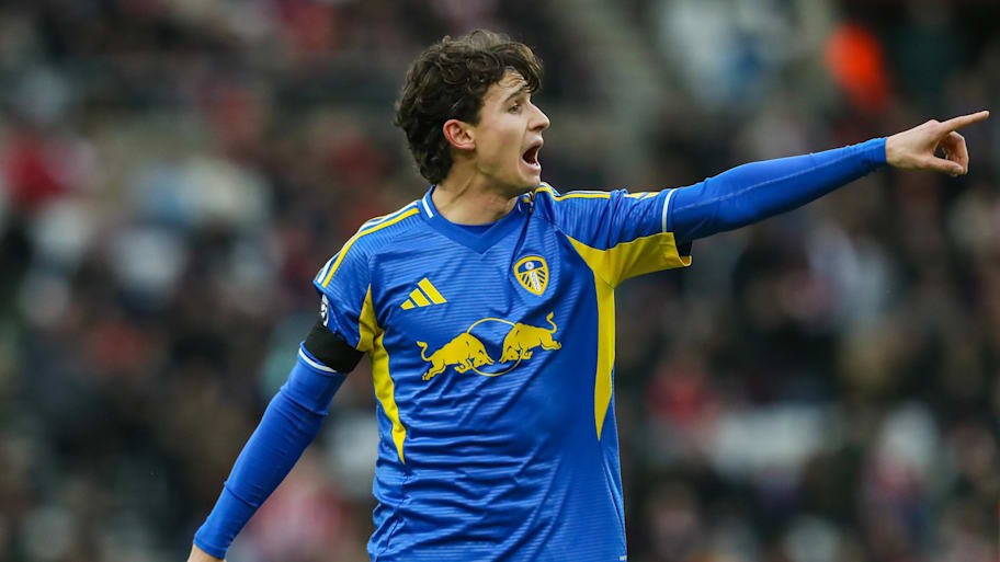 Brendan Aaronson with Leeds United