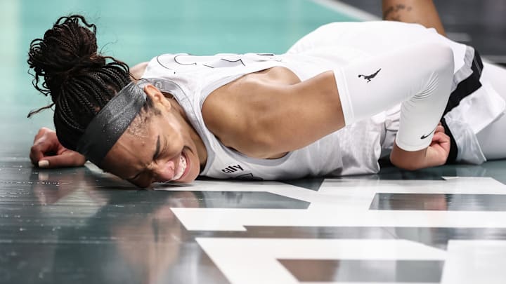 Las Vegas Aces center A'ja Wilson (22)