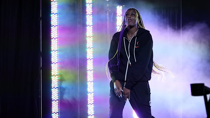 Washington Mystics forward Aaliyah Edwards at CareFirst Arena.