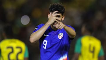 Ricardo Pepi in United States v Jamaica: Quarterfinals - Leg One - 2024 Concacaf Nations League