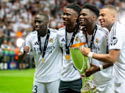 Les quatre joueurs français du Real Madrid, vainqueurs de la Supercoupe d'Europe en 2024