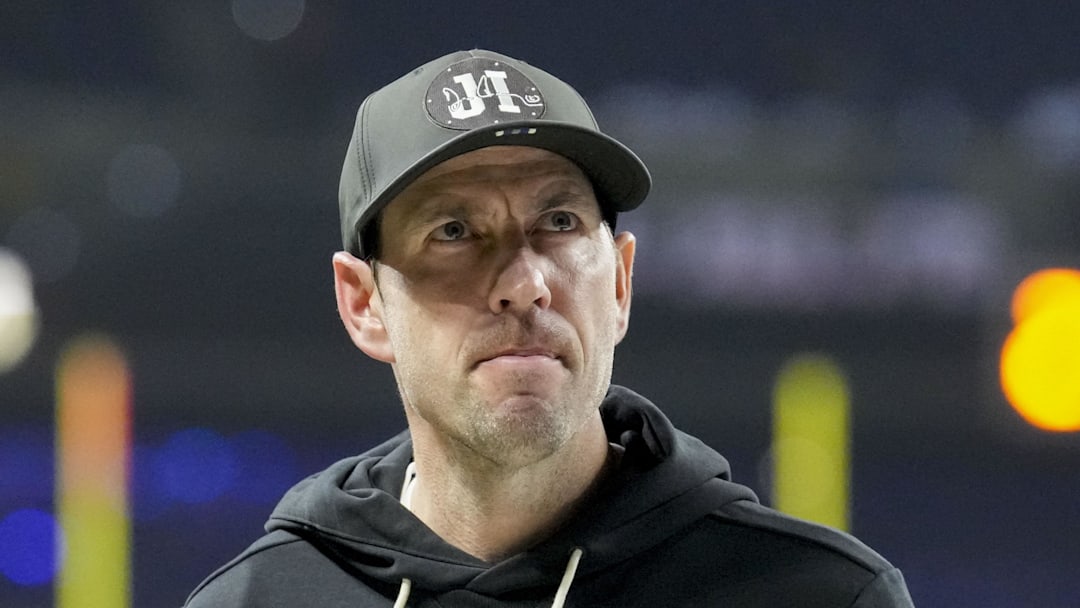 Indianapolis Colts head coach Shane Steichen walks off the field