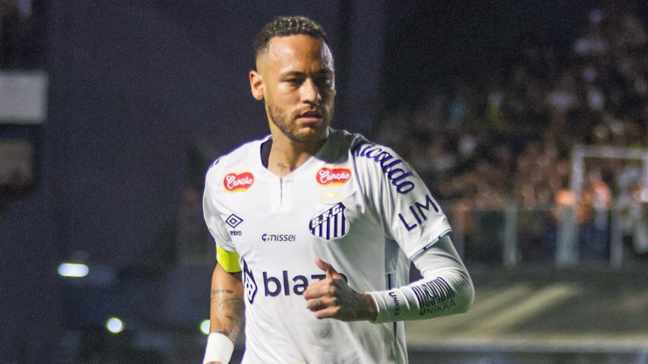 Neymar in action for Santos.