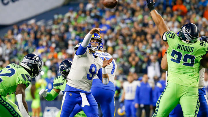 Stafford and the Rams are headed to Seattle to take on the Seahawks. Stafford and the Rams are headed to Seattle to take on the Seahawks.