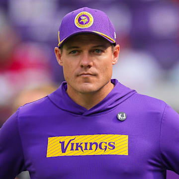 Sep 15, 2024; Minneapolis, Minnesota, USA; Minnesota Vikings head coach Kevin O'Connell before the game against the San Francisco 49ers at U.S. Bank Stadium.