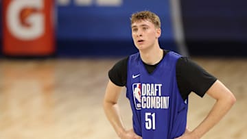 2025 NBA Draft Combine; Duke basketball superstar Cooper Flagg at the NBA Draft Combine