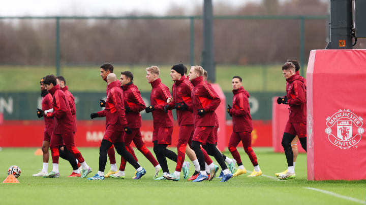 Manchester United Training Session And Press Conference - UEFA Champions League 2023/24 Manchester United Training Session And Press Conference - UEFA Champions League 2023/24