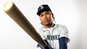 Seattle Mariners infielder Michael Arroyo poses for a portrait during media day Feb. 20 at Peoria Sports Complex.