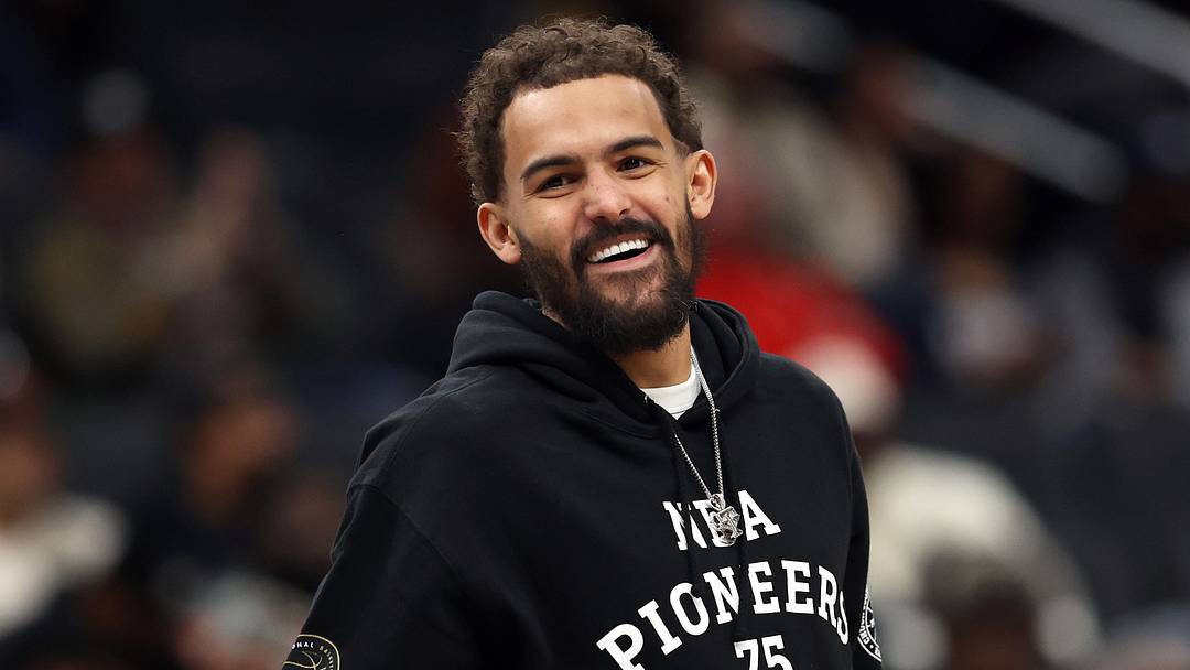 Feb 1, 2026; Washington, District of Columbia, USA; Washington Wizards guard Trae Young (3) looks on during the second half against the Sacramento Kings at Capital One Arena. Mandatory Credit: Daniel Kucin Jr.-Imagn Images