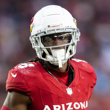 Jan 5, 2025; Glendale, Arizona, USA; Arizona Cardinals wide receiver Marvin Harrison Jr. (18) against the San Francisco 49ers at State Farm Stadium. Mandatory Credit: Mark J. Rebilas-Imagn Images