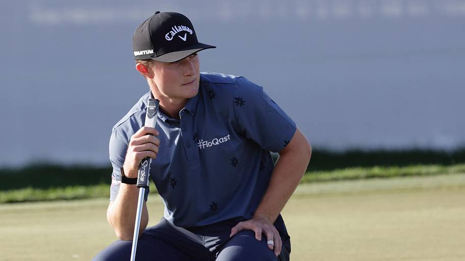 Blades Brown waits to putt on the 10th green during the first round of the 2026 Cognizant Classic.