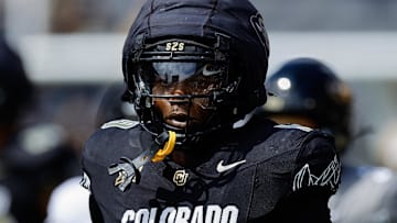 Apr 19, 2025; Boulder, CO, USA; Colorado Buffaloes linebacker Reginald Hughes (50) during the spring game at Folsom Field. Mandatory Credit: Isaiah J. Downing-Imagn Images