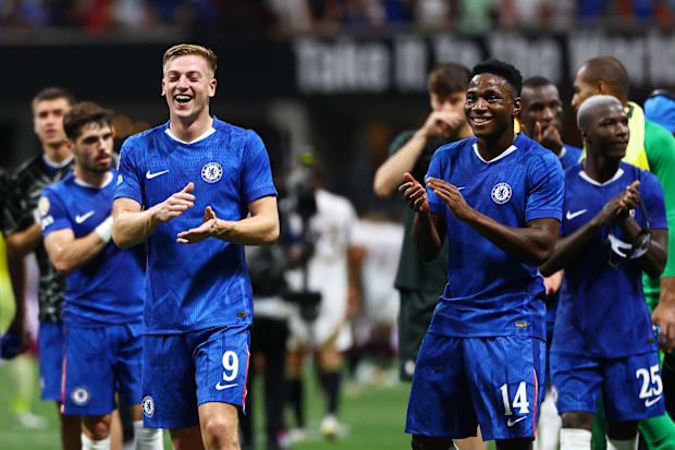 Chelsea celebrate victory over LAFC at the Club World Cup