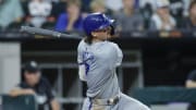 Kansas City Royals shortstop Bobby Witt Jr. (7) hits a grand slam against the Chicago White Sox during the eight inning at Guaranteed Rate Field on July 29.