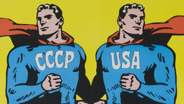 CCCP USA Superman, French Cold War Political Protest Poster