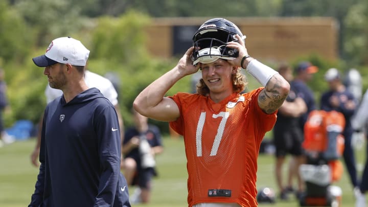 Tyson Bagent has to feel like Bears training camp is a breeze after the workout he had with a friend.