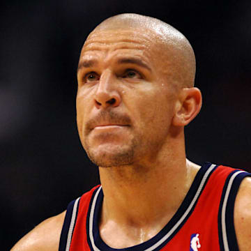 Jan 25, 2007; Los Angeles, CA, USA; New Jersey Nets guard Jason Kidd (2) during the Nets 102-101 loss to the Los Angeles Clippers at the Staples Center. Mandatory Credit: Kirby Lee/Image of Sport-Imagn Images
