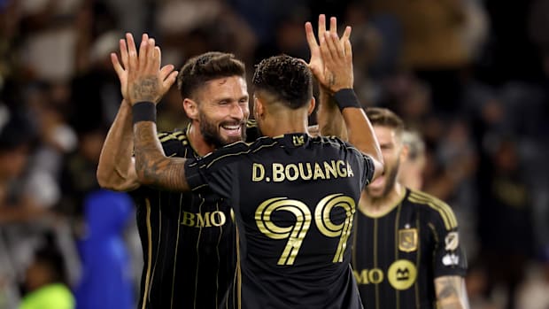 Denis Bouanga and Olivier Giroud 