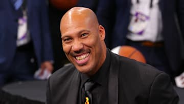 Jun 22, 2017; Brooklyn, NY, USA; LaVar Ball the father of NBA prospect Lonzo Ball (not pictured) in attendance before the first round of the 2017 NBA Draft at Barclays Center. Mandatory Credit: Brad Penner-Imagn Images