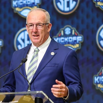 SEC commissioner Greg Sankey opened the league media days by discussing the College Football Playoff.