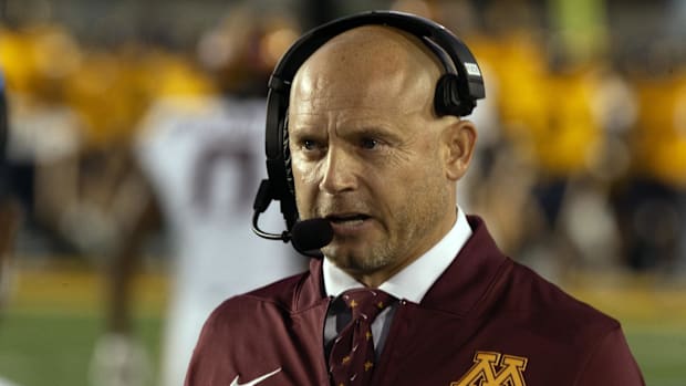 Minnesota Golden Gophers head coach P.J. Fleck p