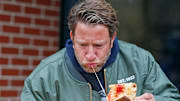 Barstool Sports founder and pizza influencer Dave Portnoy went on a four-shop tour of RI pizza places Thursday and stopped at Francesco's on Hope St. after owner Frank Schiavone got Portnoy's attention with some confident signage.