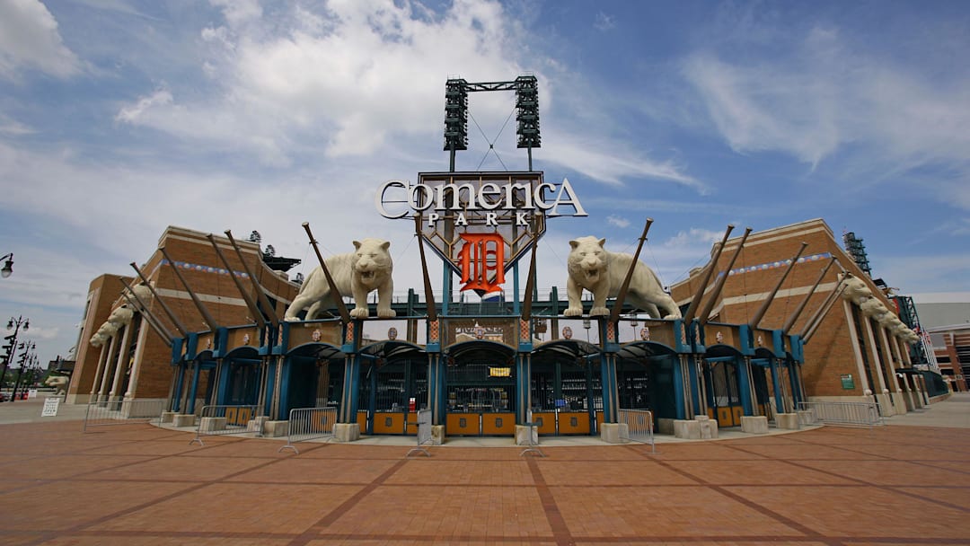 The exterior of Comerica Park
