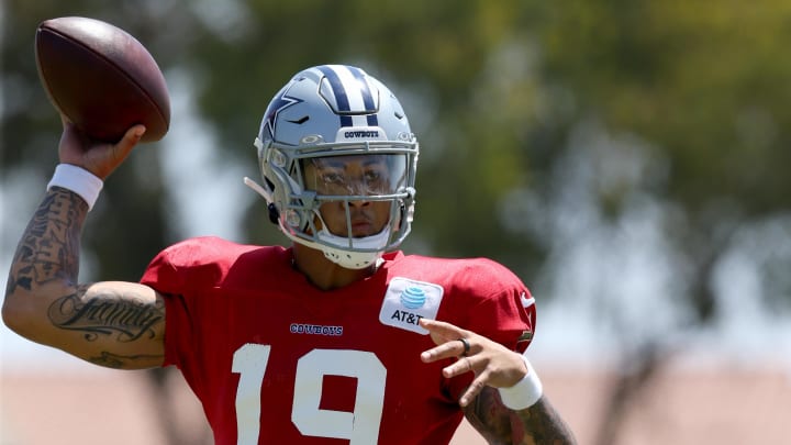 Dallas Cowboys quarterback Trey Lance (19)