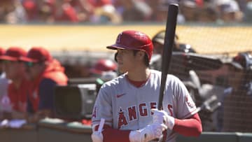 Oct 5, 2022; Oakland, California, USA; Los Angeles Angels starting pitcher Shohei Ohtani (17) waits