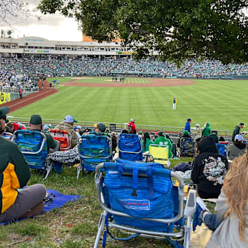 The lawn seating is a major point in Sutter Health Park’s favor.