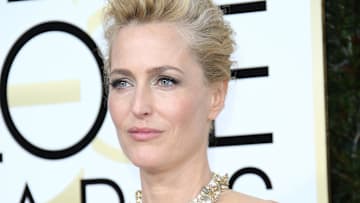 Jan 8, 2017; Beverly Hills, CA, USA; Gillian Anderson arrives for the 74th Golden Globe Awards at Beverly Hilton. Mandatory Credit: Dan MacMedan-USA TODAY NETWORK