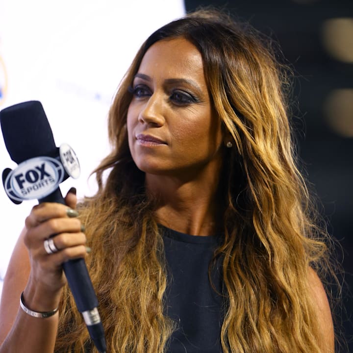 Fox Sports 1 soccer host Kate Abdo during the 2017 MLS All Star Game at Soldier Field. 